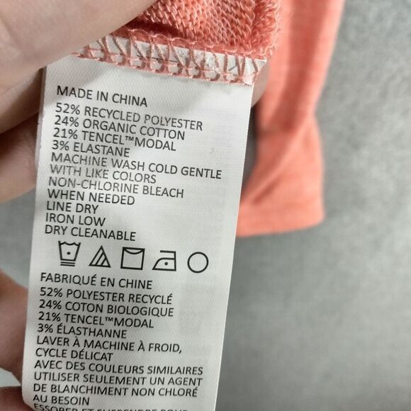 prAna Pullover Sweater Womens Size L Peach Heathered Stretch Boat Neck Soft - Picture 8 of 12